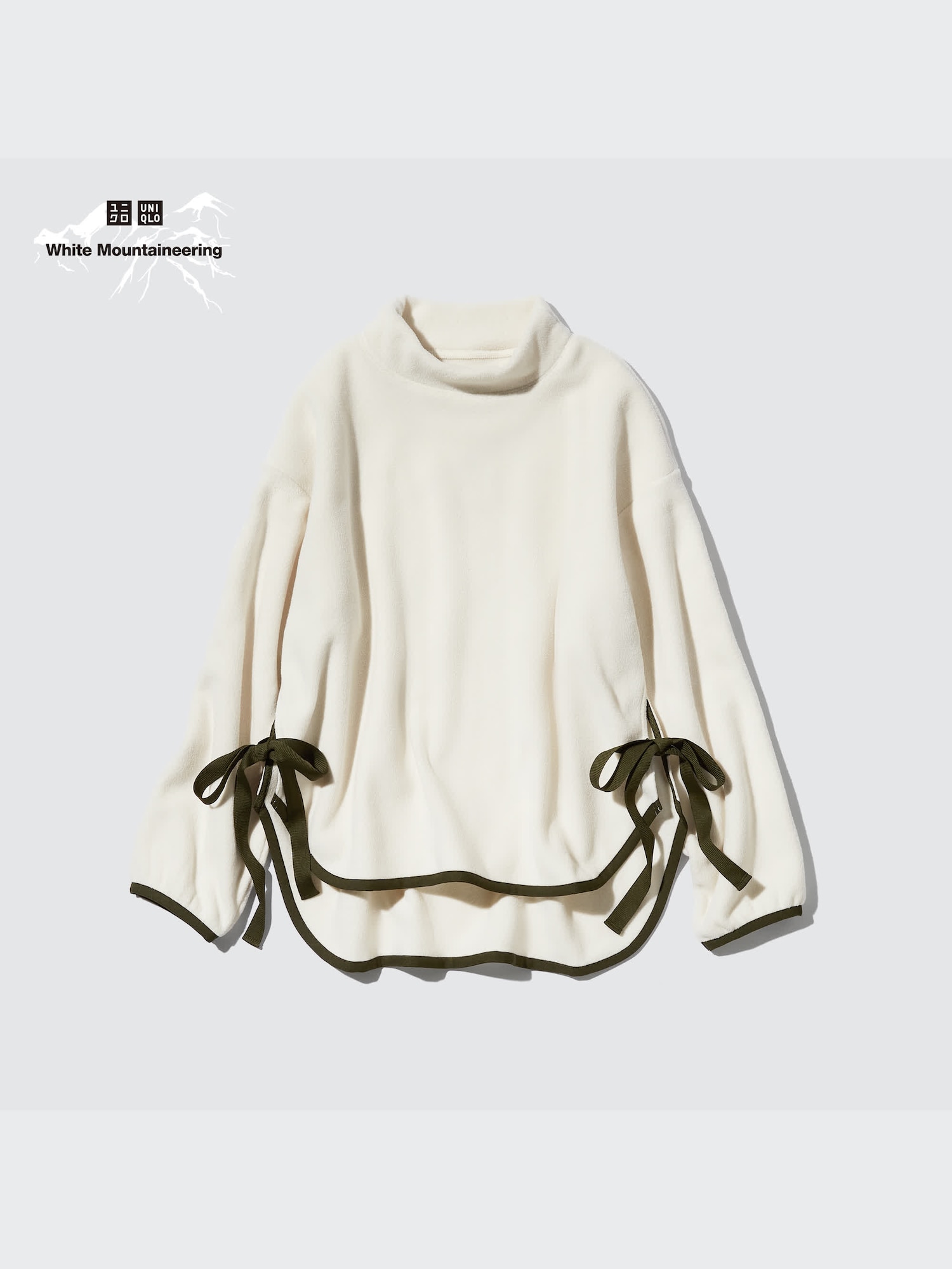 Women's UNIQLO X WHITE MOUNTAINEERING FLEECE OVERSIZED MOCK NECK