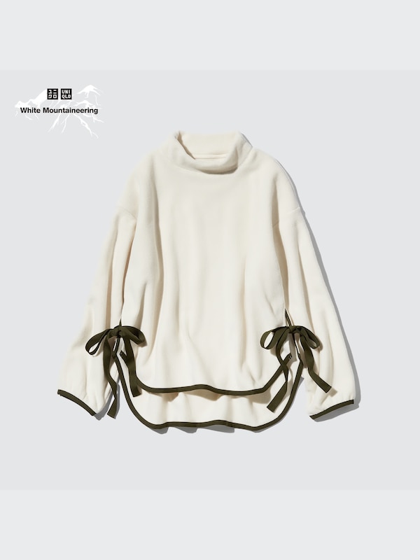 UNIQLO X WHITE MOUNTAINEERING FLEECE OVERSIZED MOCK NECK PULLOVER SHIRT