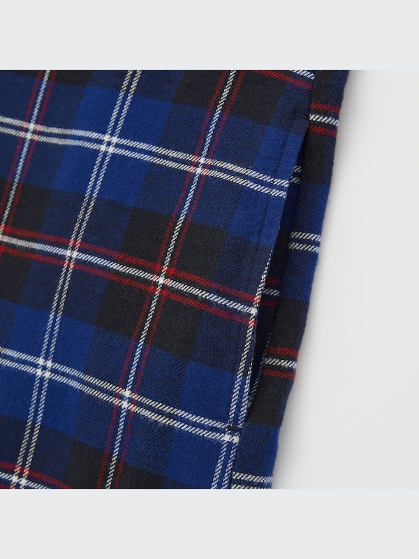 Flannel Plaid Long-Sleeve Dress
