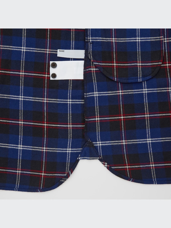 Flannel Plaid Long-Sleeve Dress