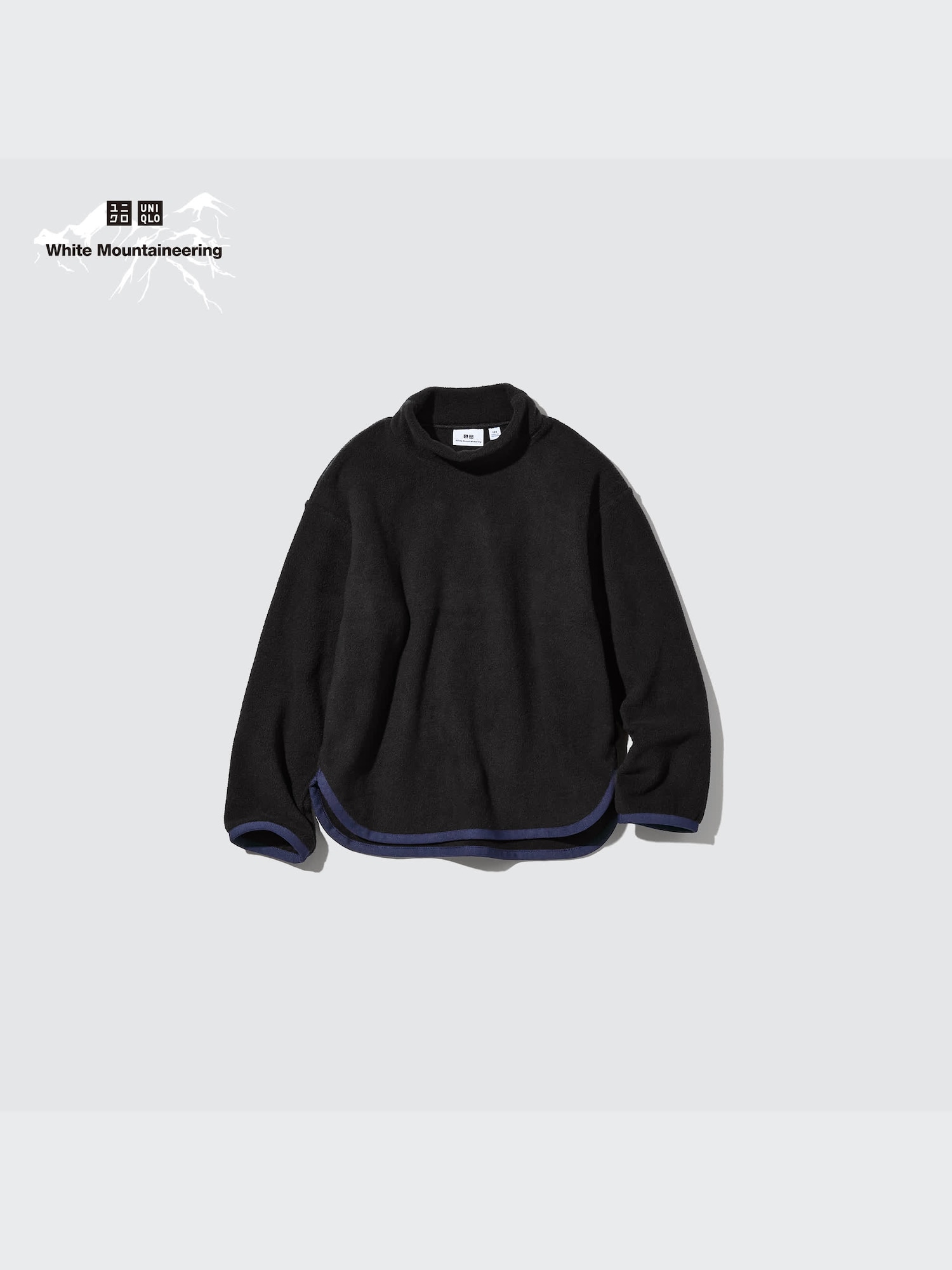 UNIQLO White Mountaineering Fleece Mock Neck Long-Sleeve Pullover 
