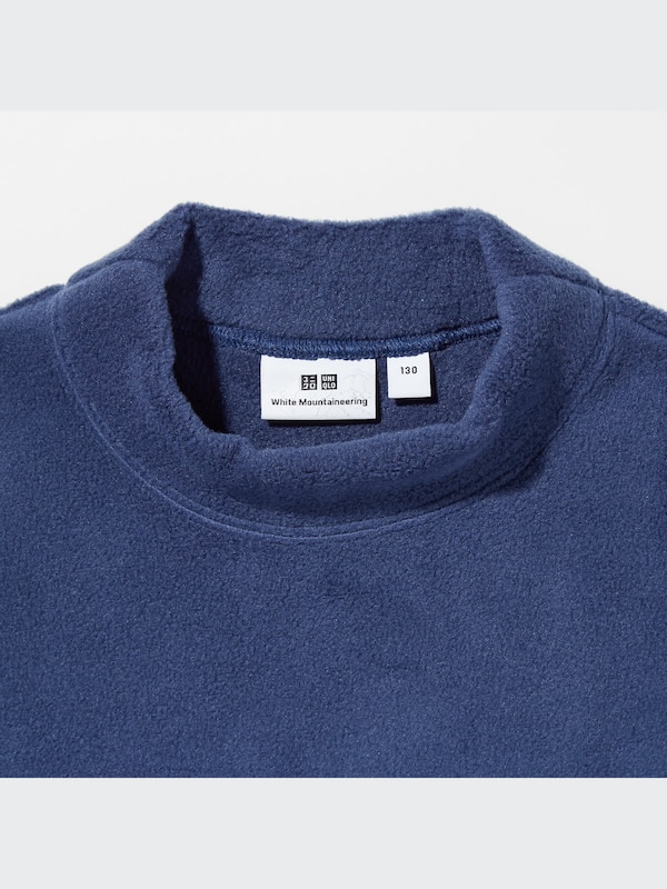 White Mountaineering Fleece Mock Neck Long-Sleeve Pullover