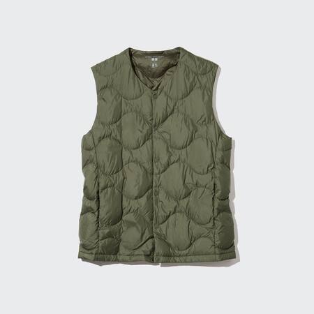 Men Ultra Light Down Wave Quilted Compact Vest