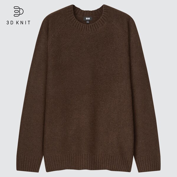 3D Souffle Yarn Crew Neck Long Sleeve Sweater UNIQLO US