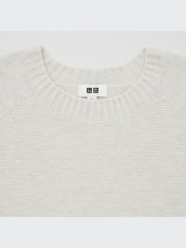 3D Souffle Yarn Crew Neck Long-Sleeve Sweater
