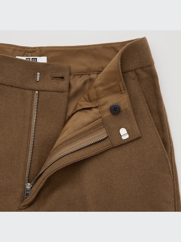 U Wool-Blend Tailored Pants