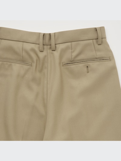 U Wool-Blend Pleated Pants