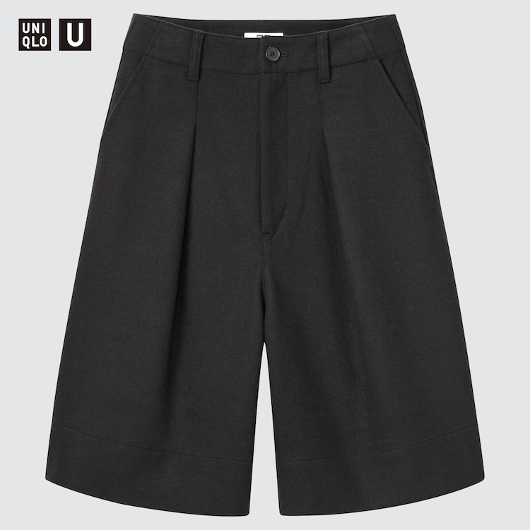 Bermuda Women Porn - WOMEN'S UNIQLOU WOOL BLEND JERSEY TUCKED SHORTS | UNIQLO TH