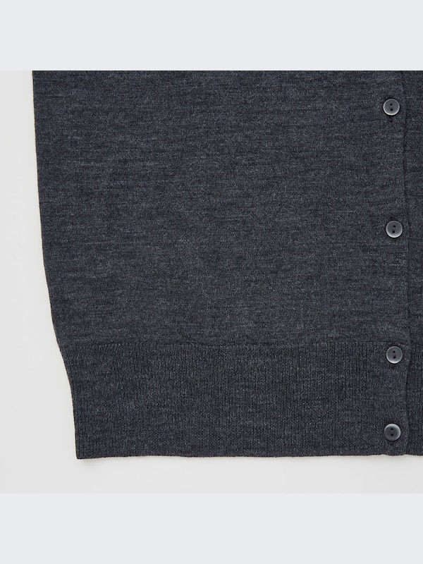 Extra Fine Merino Crew Neck Cardigan