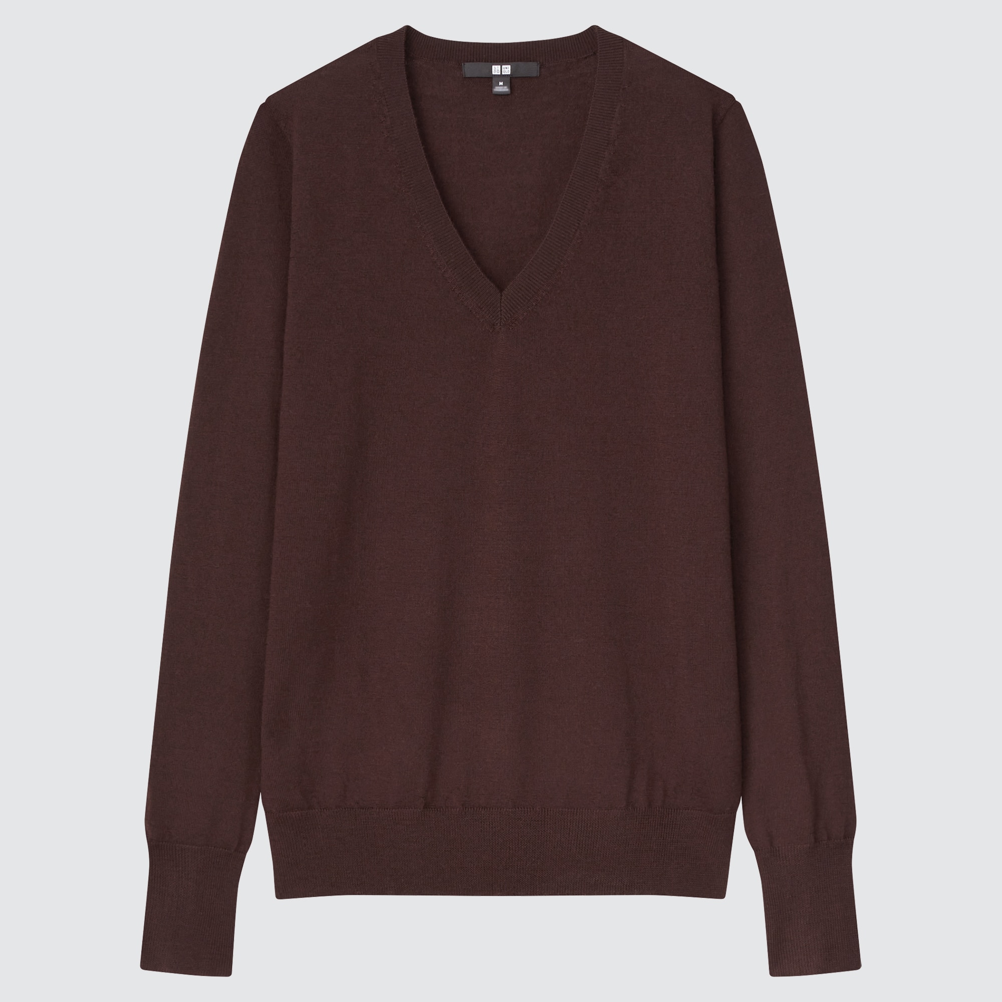 dark brown v neck sweater women's