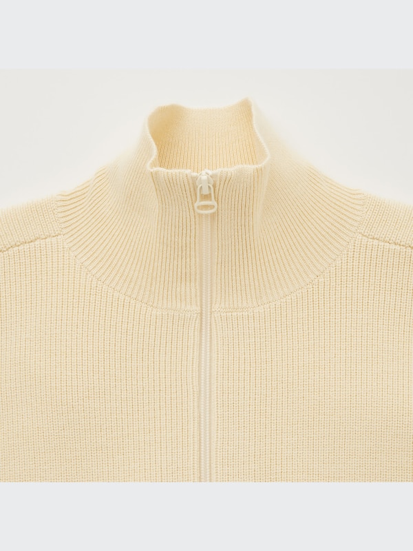 U Merino-Blend Full-Zip Long-Sleeve Sweater