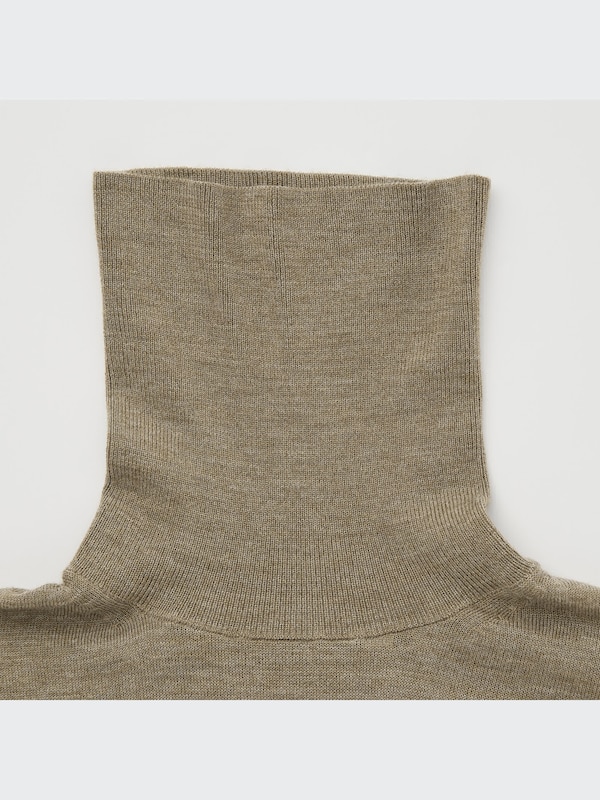 U Merino-Blend Turtleneck Long-Sleeve Dress