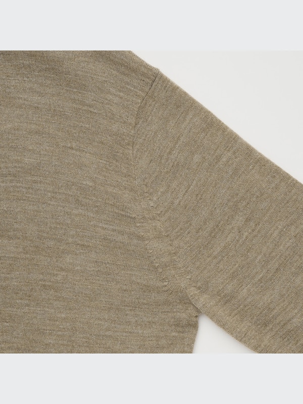 U Merino-Blend Turtleneck Long-Sleeve Dress