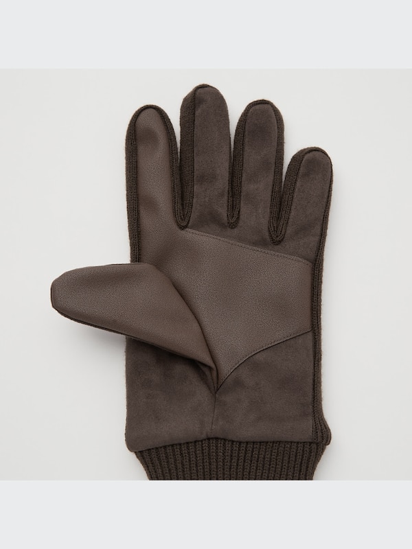 HEATTECH-Lined Faux Suede Gloves