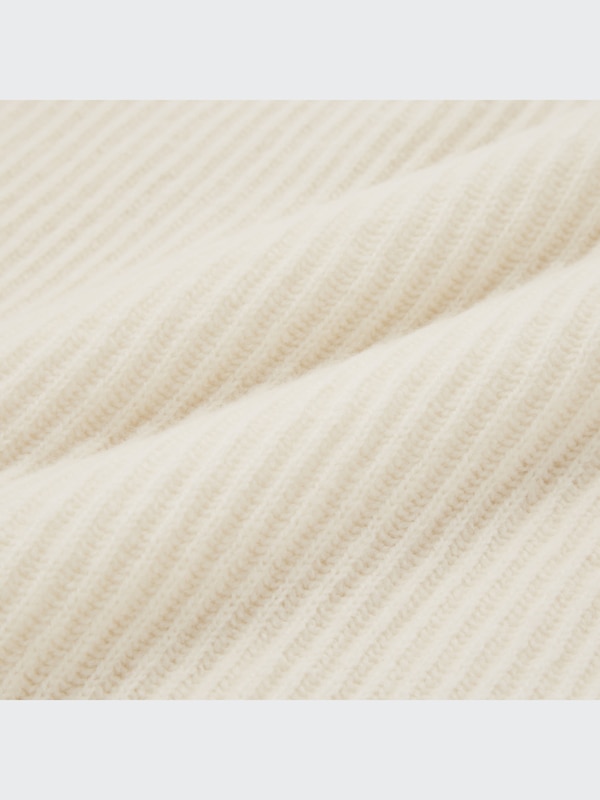 U Premium Lambswool Ribbed Long-Sleeve Cardigan