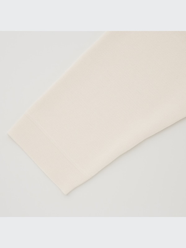 U Merino-Blend Cropped Long-Sleeve Cardigan