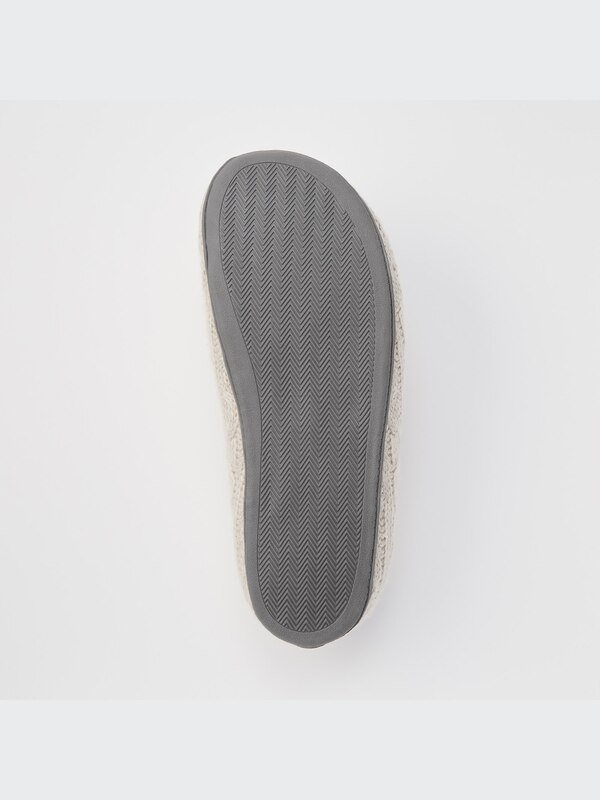 Washable Cable Knit Rubber-Soled Slippers