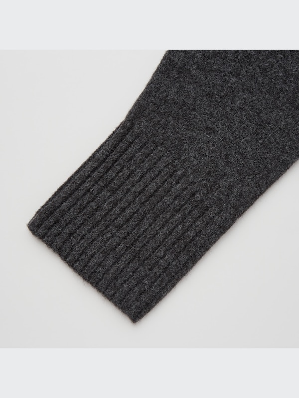 Souffle Yarn Turtleneck Long-Sleeve Dress