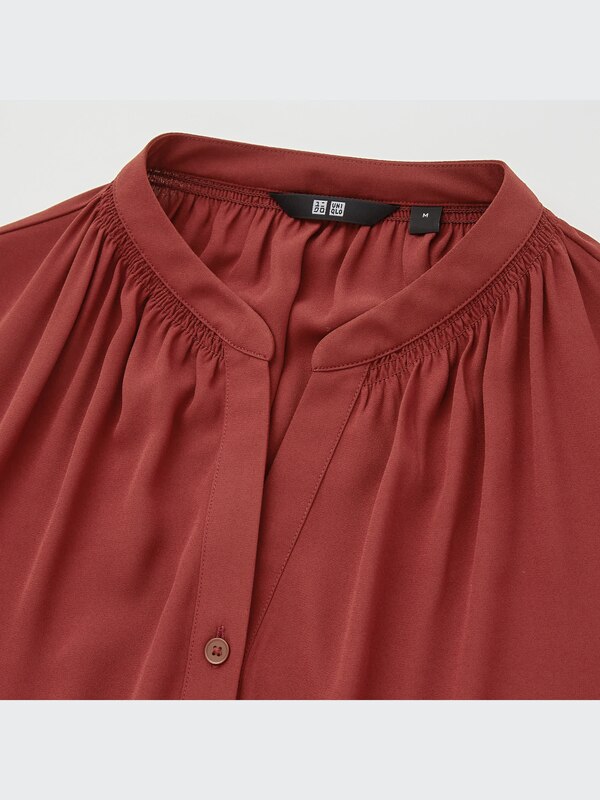 Drawstring 3/4-Sleeve Long Dress