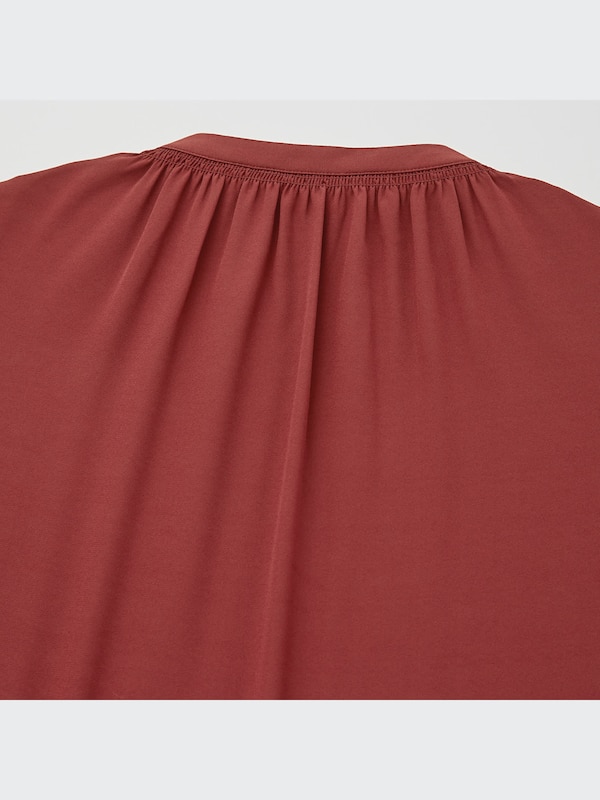 Drawstring 3/4-Sleeve Long Dress