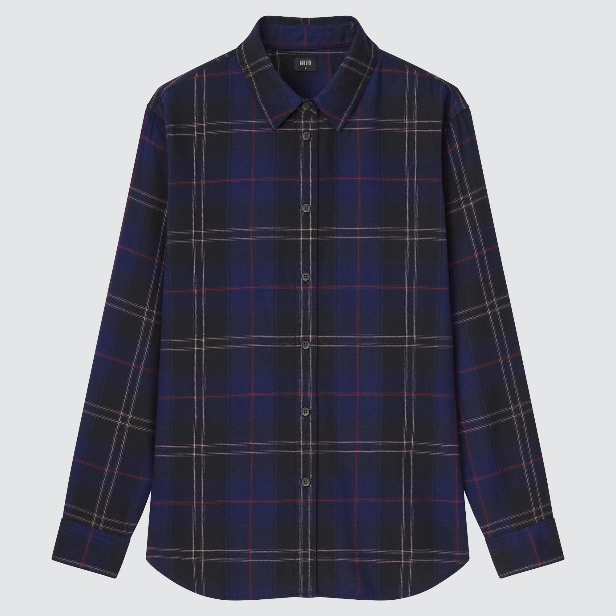 Women Flannel Checked Long Sleeved Shirt Uniqlo Uk