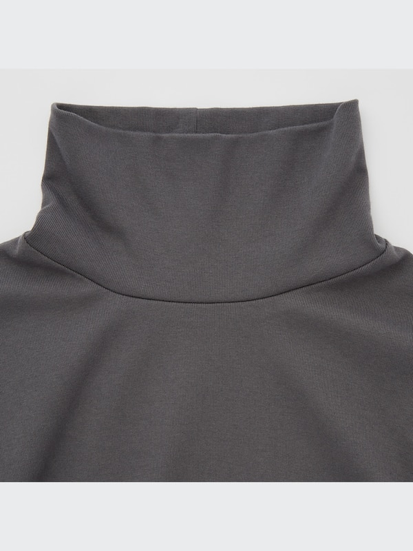 STRETCH COTTON TURTLENECK LONG SLEEVE T-SHIRT