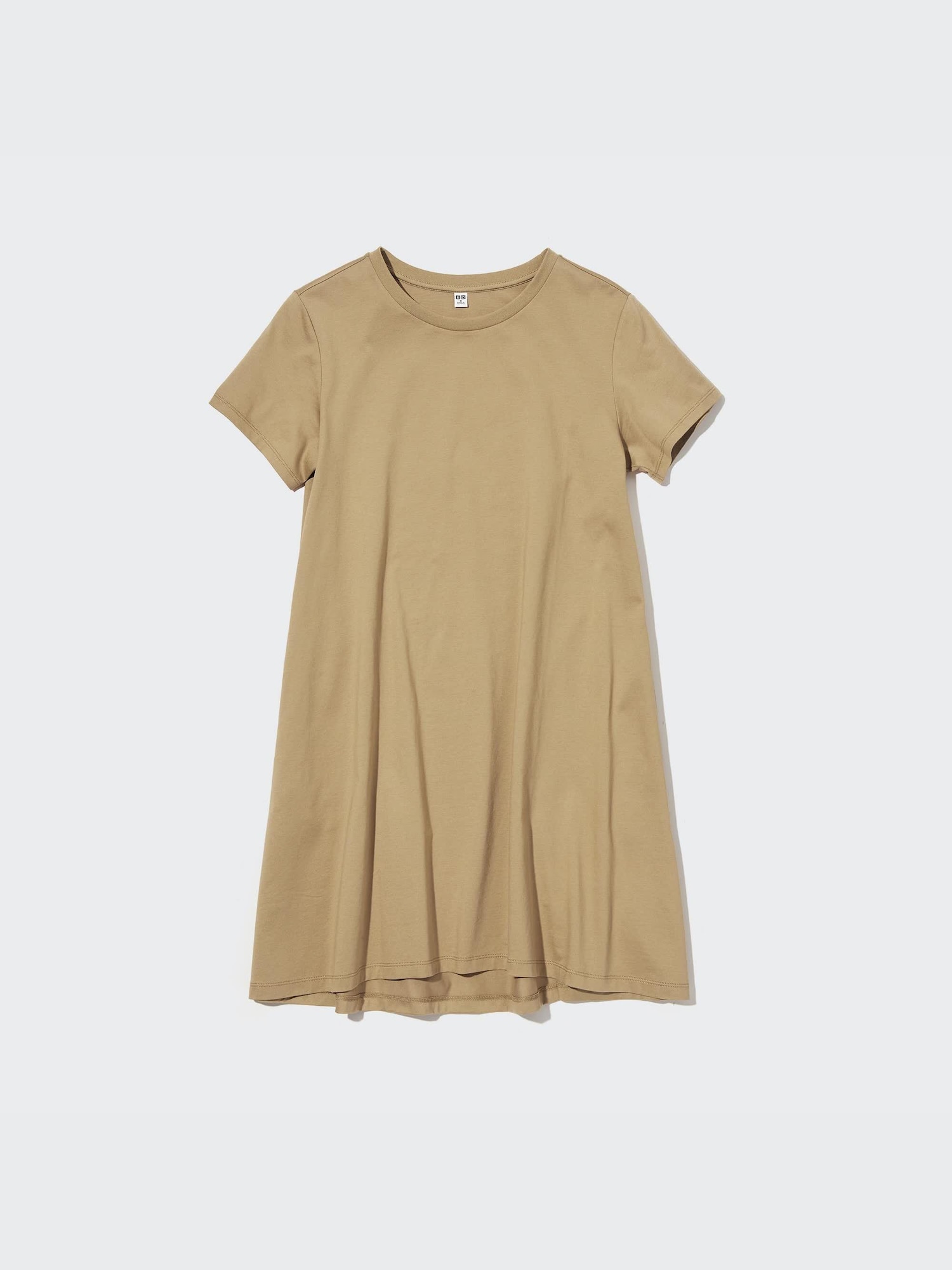 uniqlo short sleeve dress Women's Mercerized Cotton Short-Sleeve Mini Dress