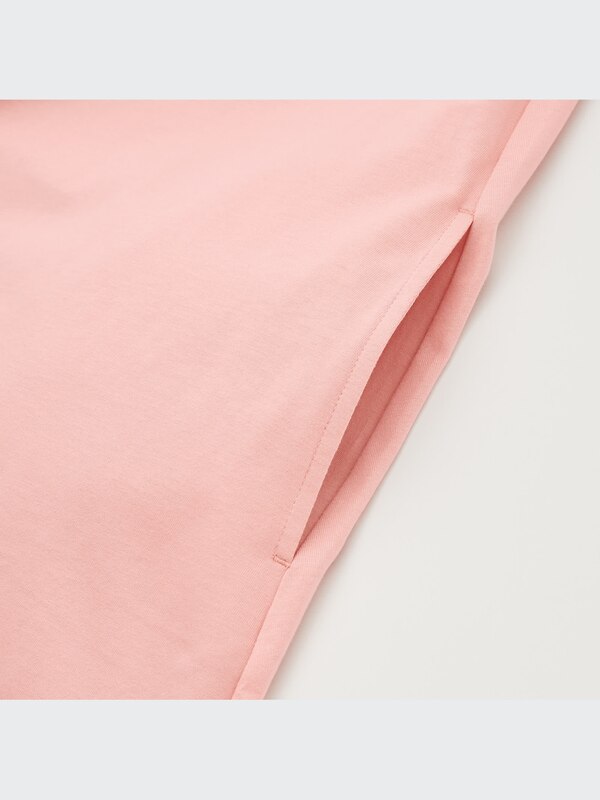 Mercerized Cotton Short-Sleeve Mini Dress