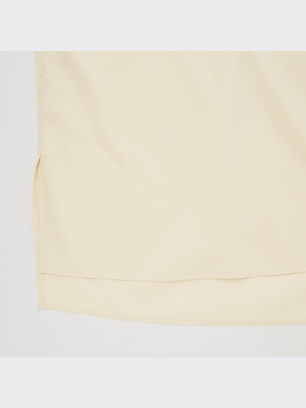 Cotton Relaxed Skipper Collar 3/4-Sleeve Shirt