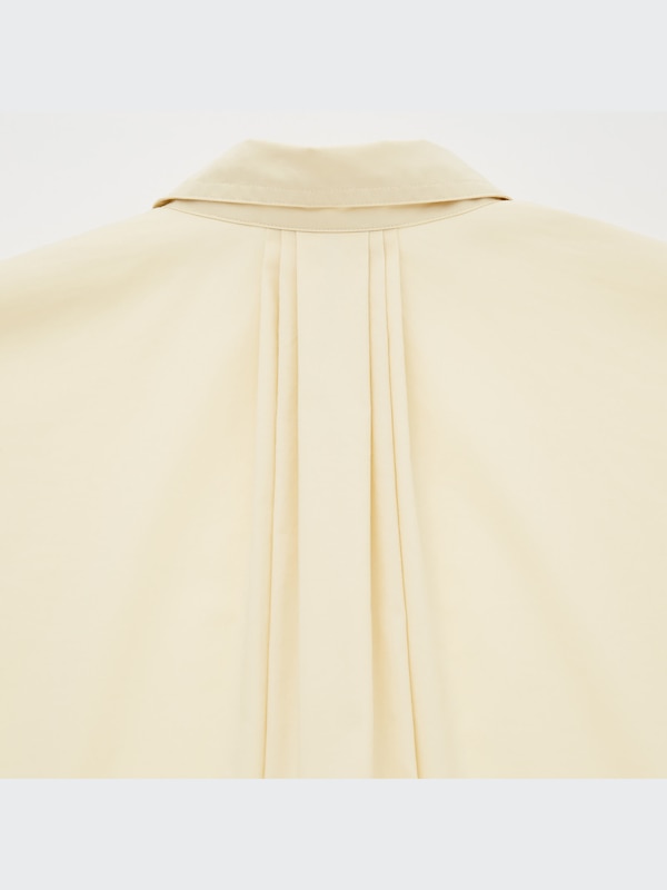 Cotton Relaxed Skipper Collar 3/4-Sleeve Shirt