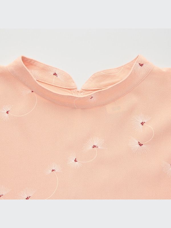 Rayon Georgette Printed Long-Sleeve Tunic (Hana Tajima)