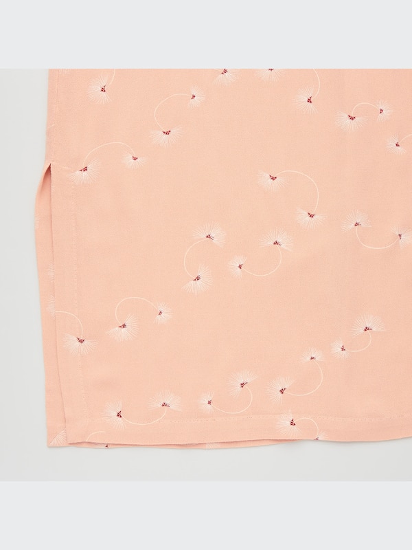 Rayon Georgette Printed Long-Sleeve Tunic (Hana Tajima)