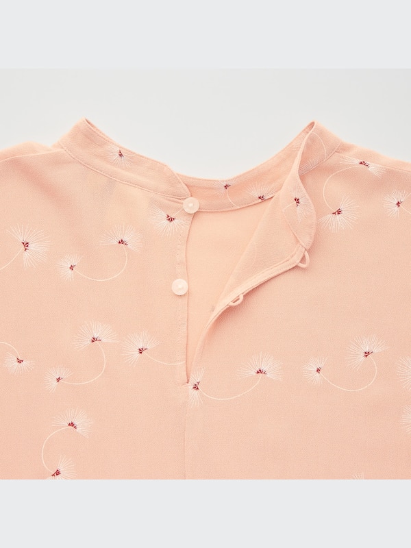 Rayon Georgette Printed Long-Sleeve Tunic (Hana Tajima)