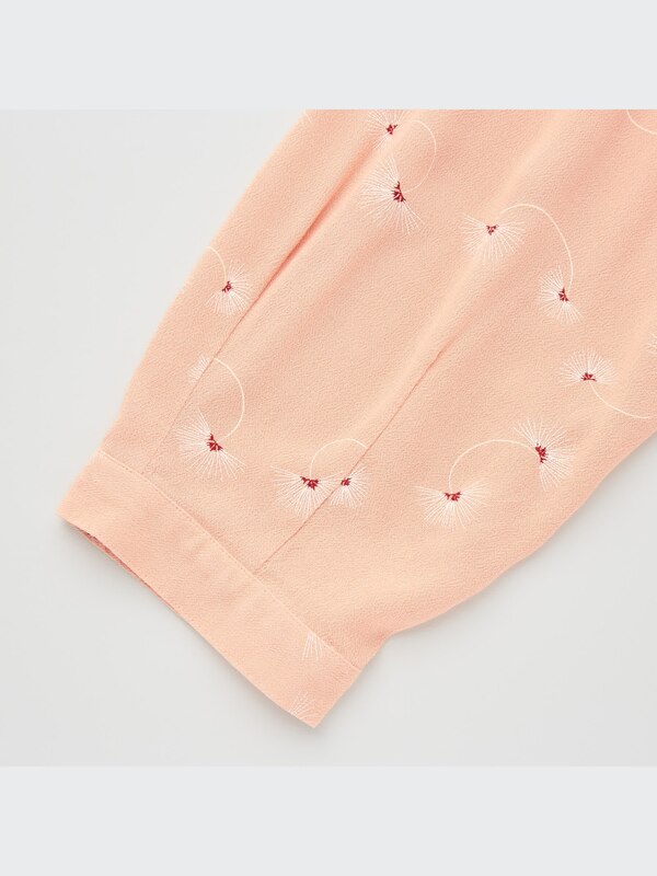 Rayon Georgette Printed Long-Sleeve Tunic (Hana Tajima)