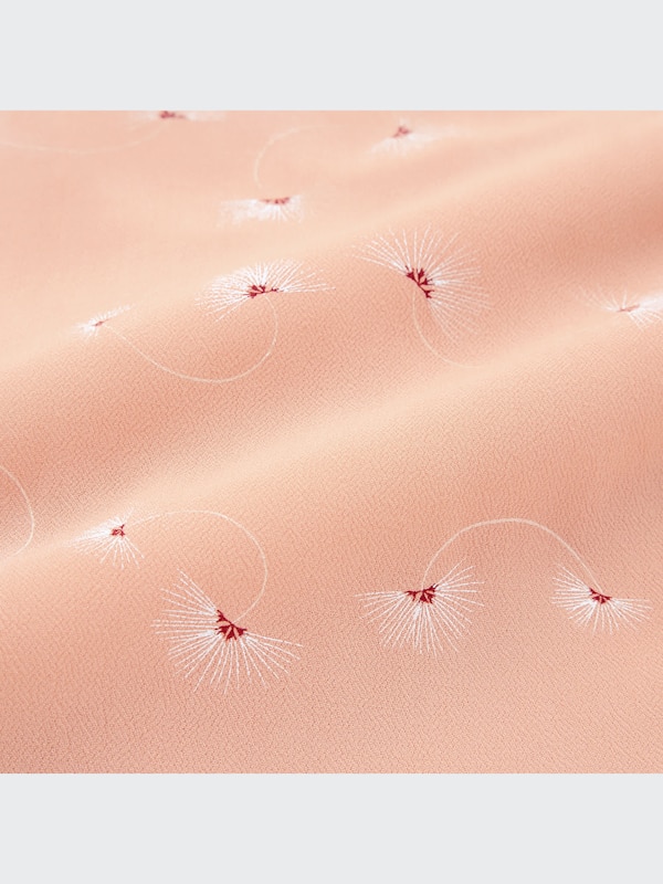 Rayon Georgette Printed Long-Sleeve Tunic (Hana Tajima)