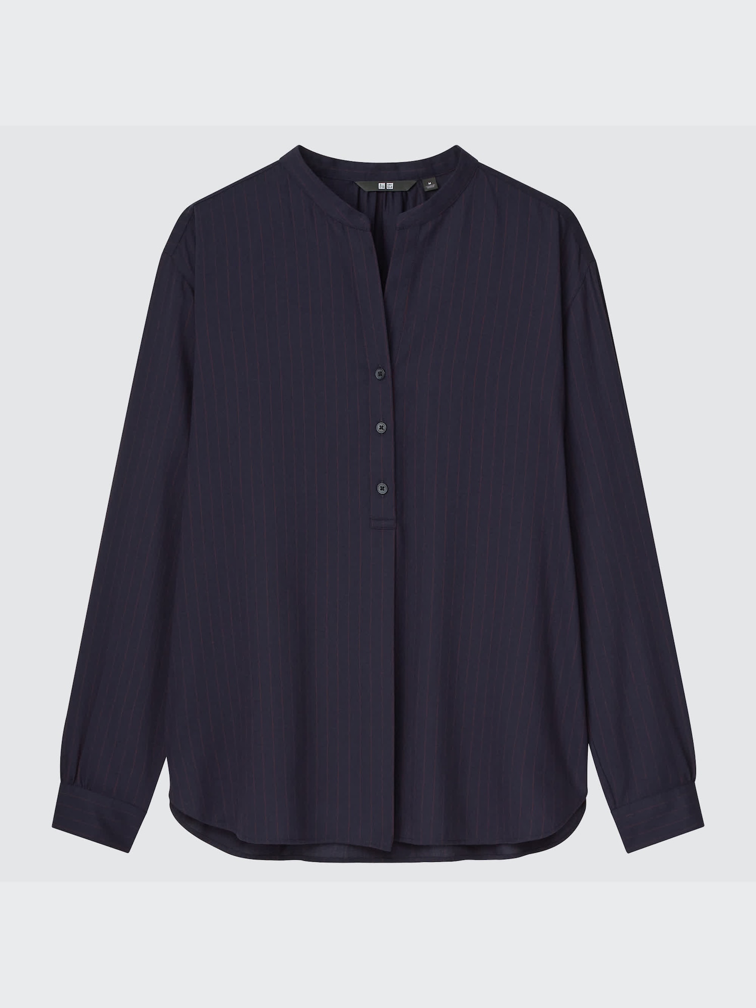 Women's Rayon Striped Relaxed Long-Sleeve Blouse | UNIQLO US