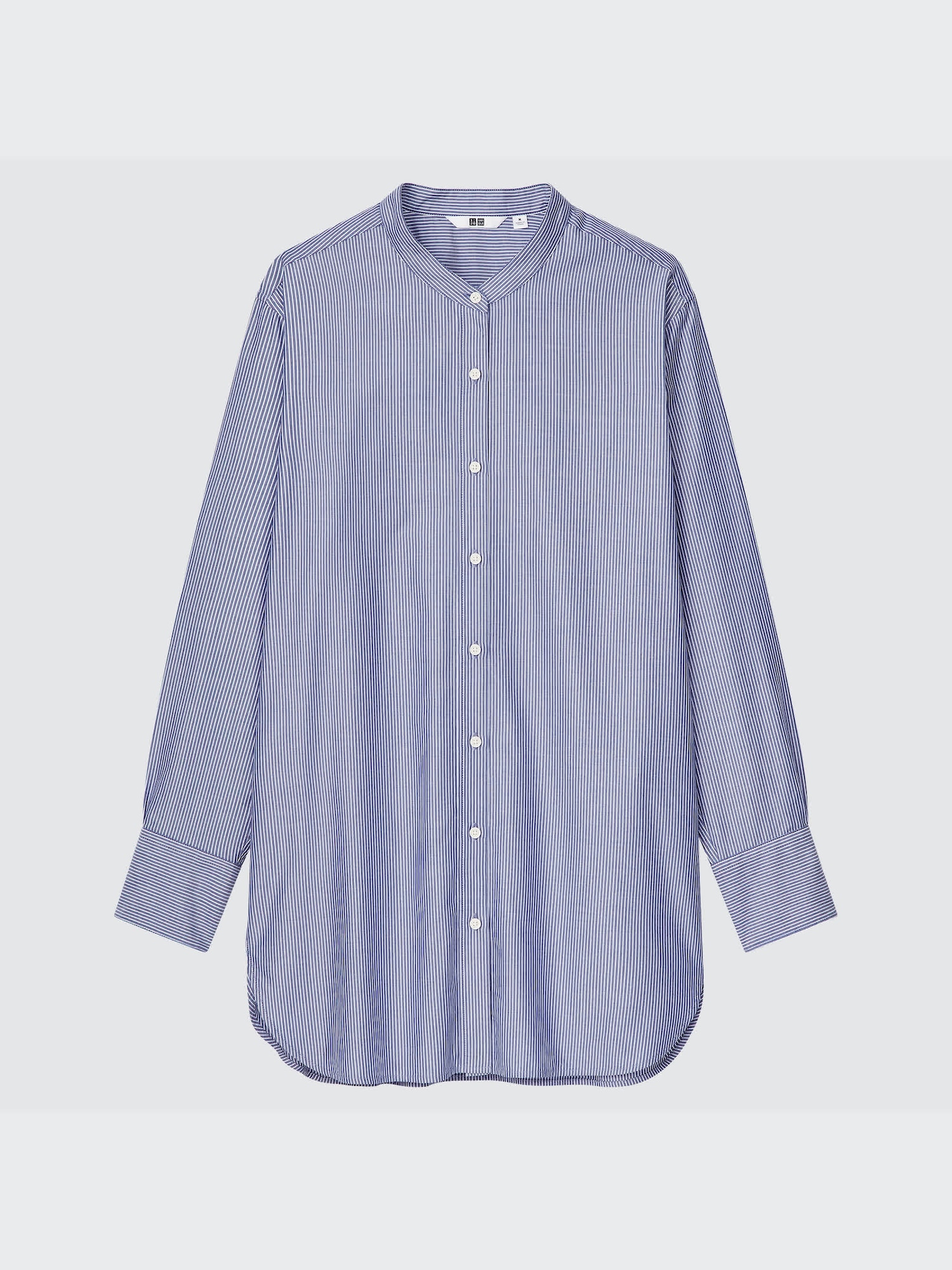 トップス stand collar long sleeve shirt Cotton Twill Stand Collar Long-Sleeve Shirt | UNIQLO US