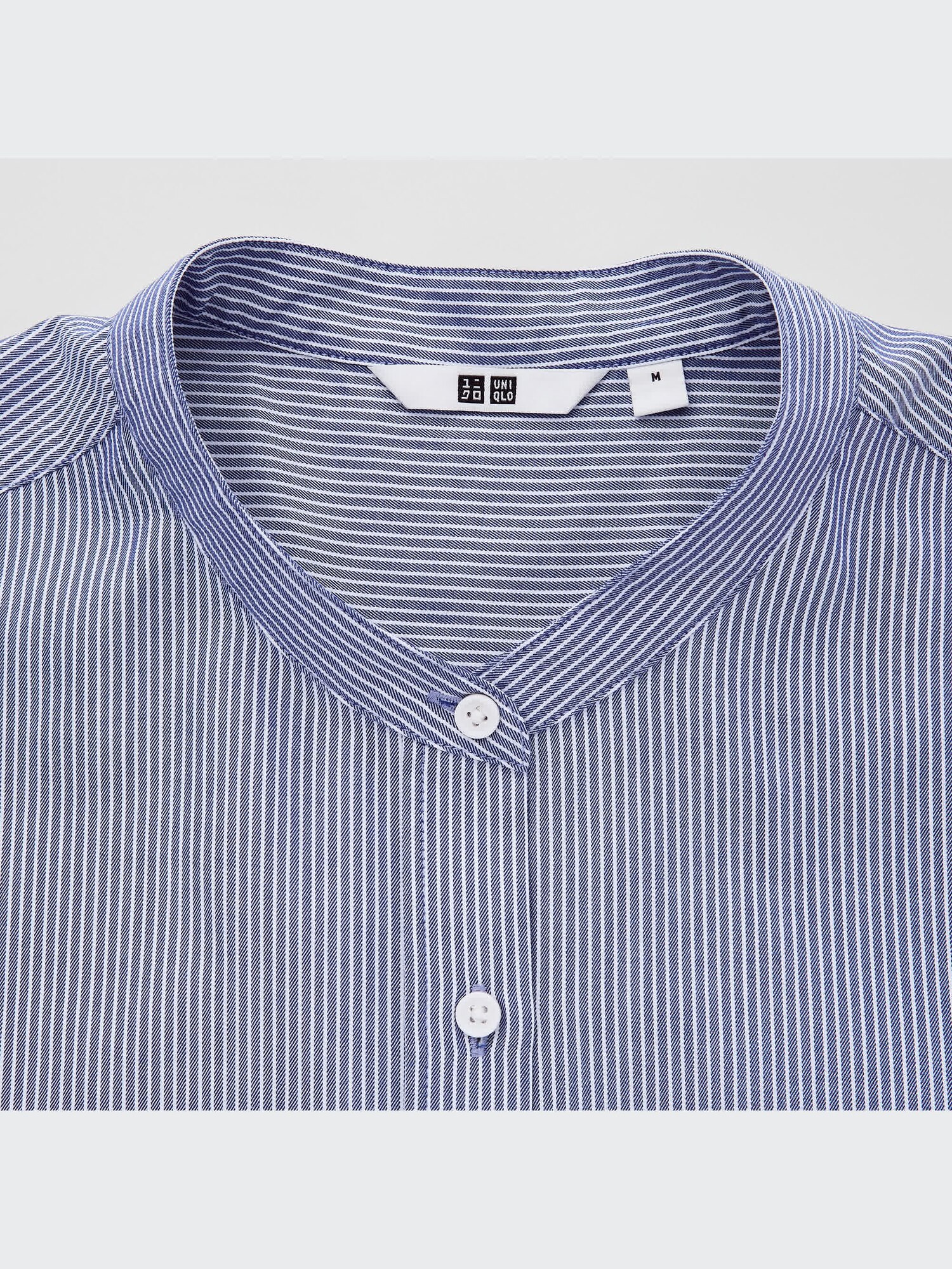 Cotton Twill Stand Collar Long-Sleeve Shirt | UNIQLO US