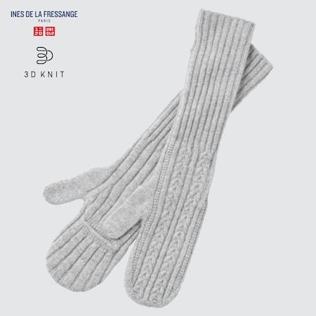 Women Ines de la Fressange 3D Knit Gloves