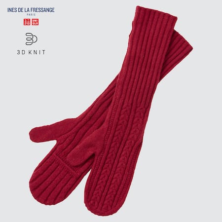 Women Ines de la Fressange 3D Knit Gloves