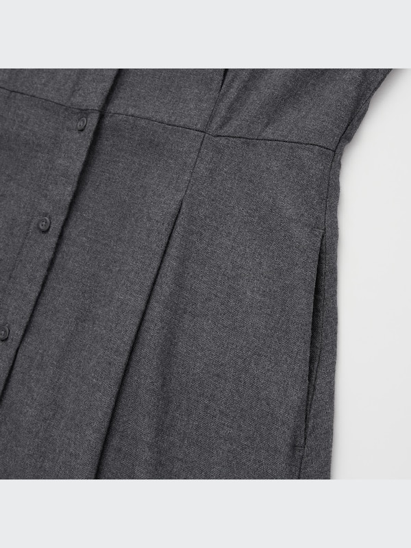 Soft Flannel Long-Sleeve Flare Dress