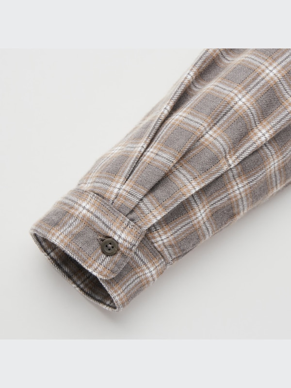 Soft Flannel Long-Sleeve Flare Dress