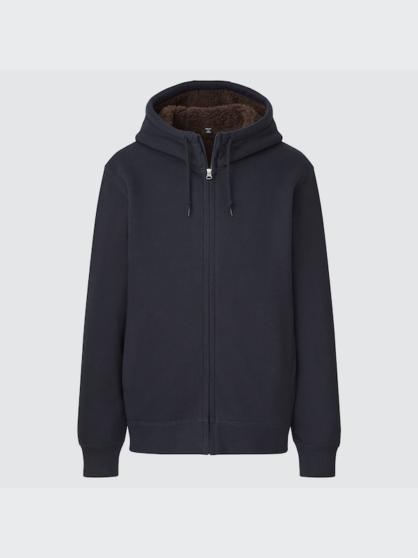 Pile-Lined Sweat Long-Sleeve Full-Zip Hoodie