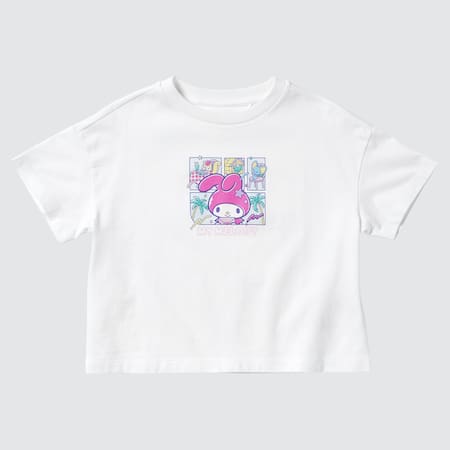 Kinder Sanrio Characters UT Bedrucktes cropped T-Shirt