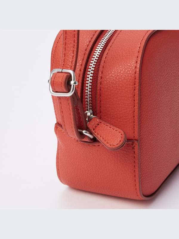 Faux-Leather Square Mini Shoulder Bag