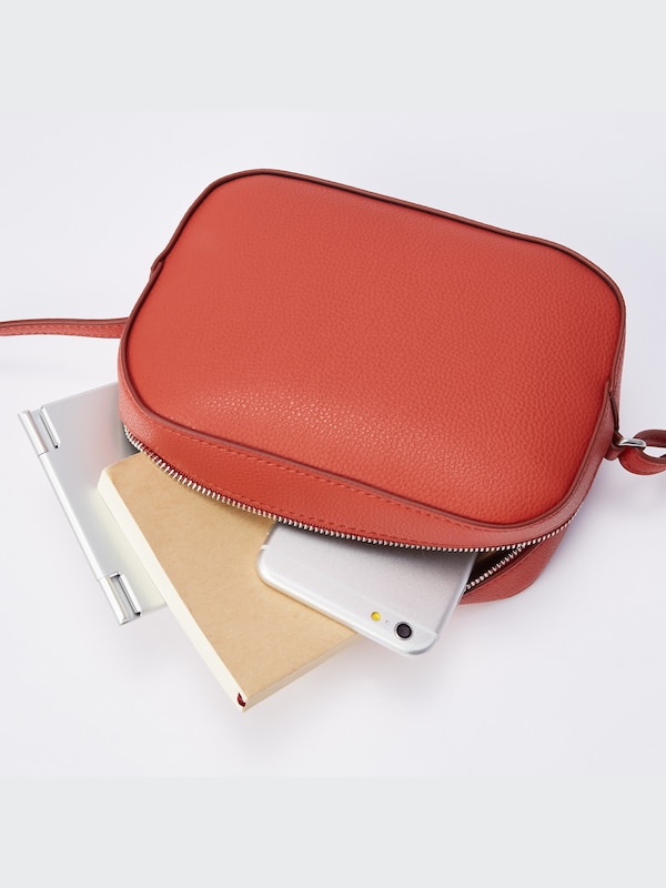 Faux-Leather Square Mini Shoulder Bag