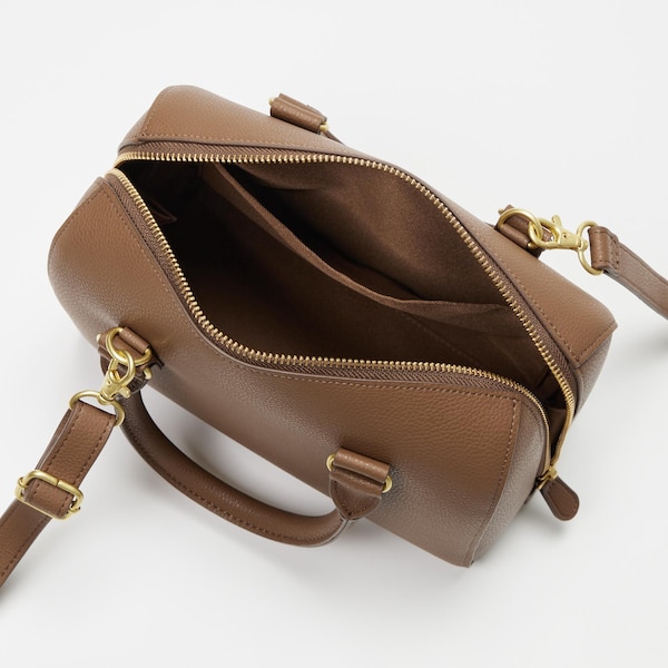 Faux Leather 2-Way Boston Bag | UNIQLO US