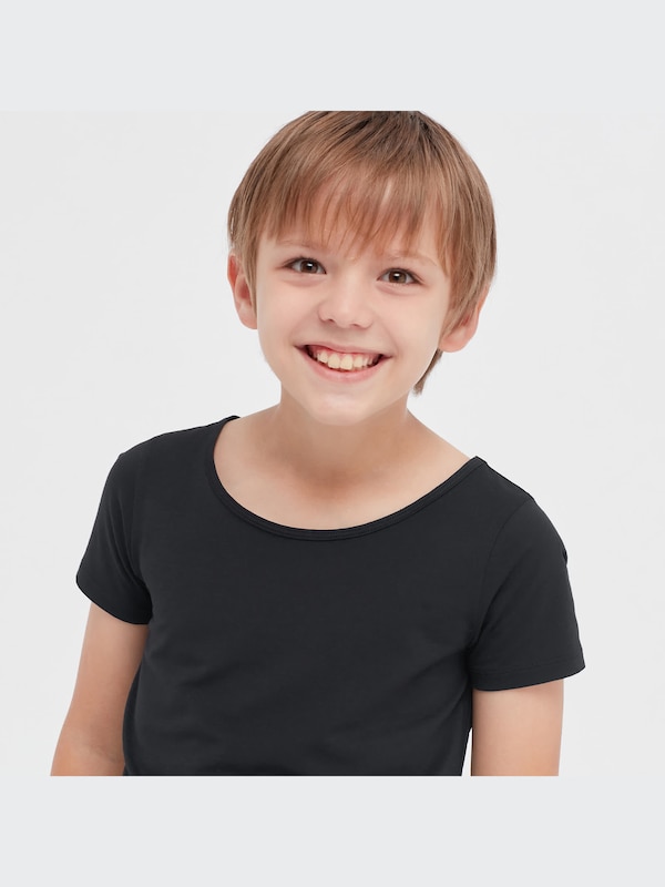 T-SHIRT SCOOP EN MÉLANGE DE COTON AIRISM ENFANT