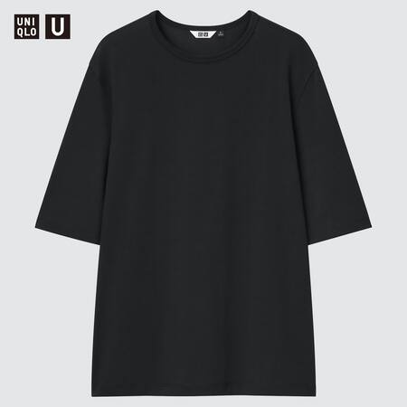 Women Uniqlo U AIRism Crew Neck Relaxed Fit Short Sleeved T-Shirt