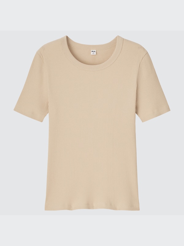 RIBBED SHORT SLEEVE T-SHIRT